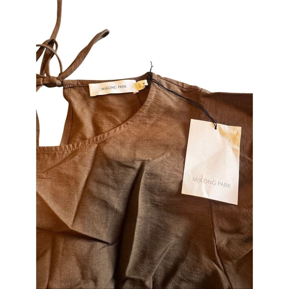 Mejiong Park size small brown balloon sleeve midi dress - NWT - Picture 6 of 6